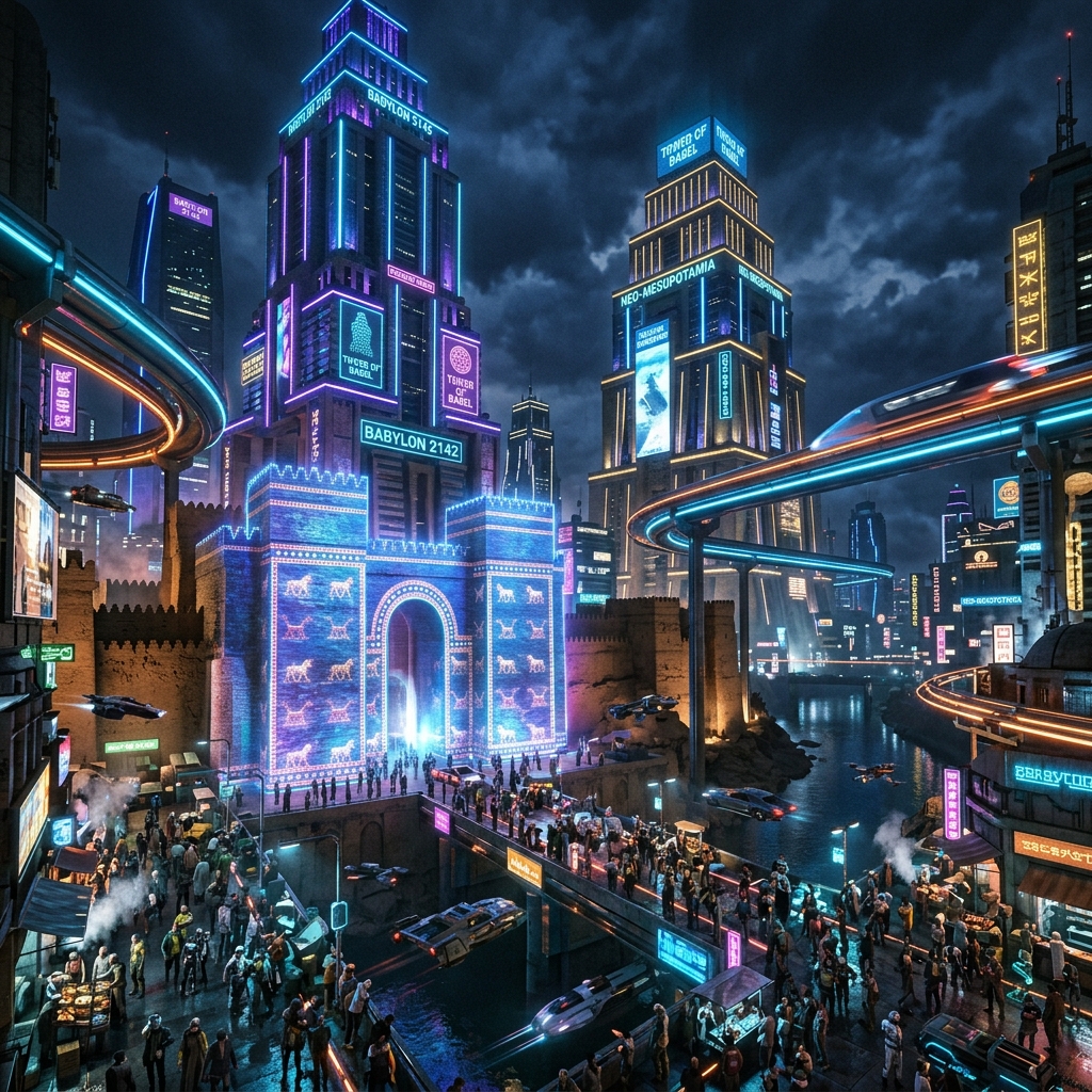 Futuristic Babylon City
